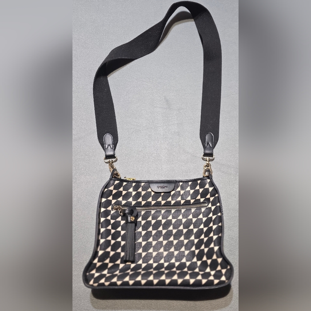Spartina 449 Daufuskie Island Piper Houndstooth EUC Length: 11in Height: 9in